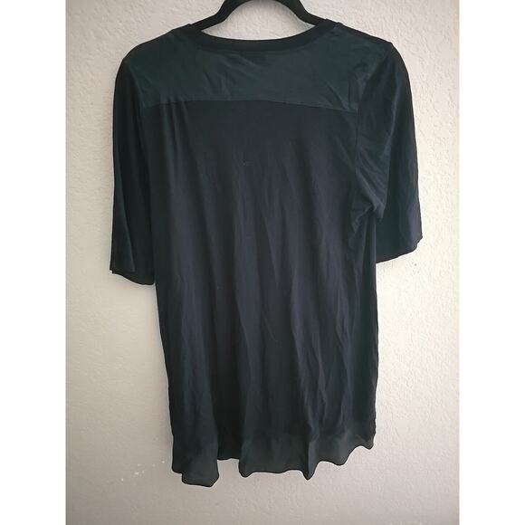 Soft Surroundings Black Willa Crew Neck Short Sleeve Tunic Top Womans Sz Medium - Picture 2 of 5
